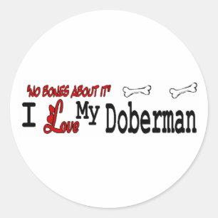 Pegatina Doberman Pinscher (I Love)