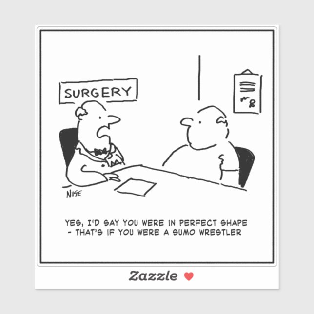 Pegatina Doctor and Patient in Doctor's Surgery - Funny (Hoja)