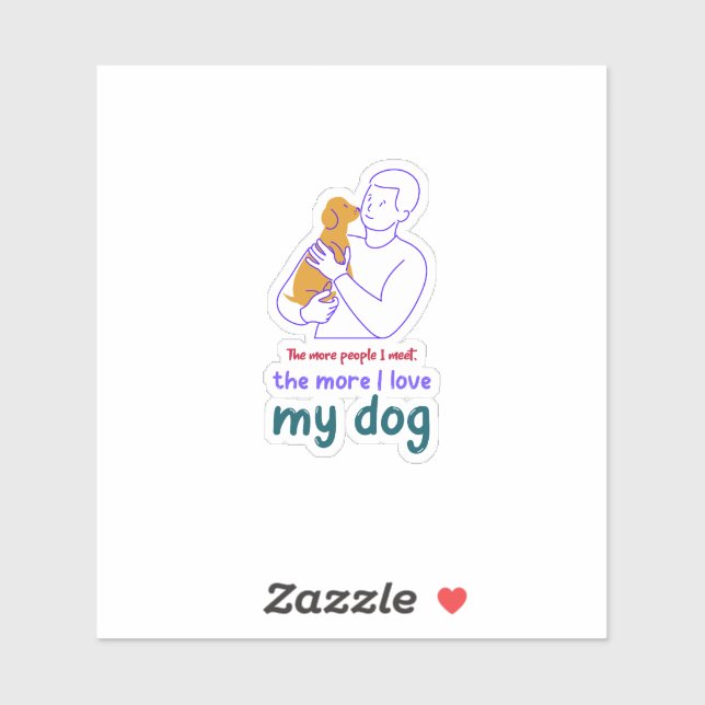 Pegatina Dog Dad Dog Lover Quote Funny Gift Shirt (Hoja)