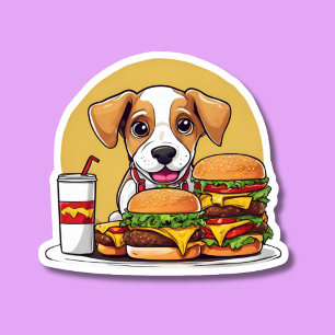 Pegatina Dog de comida rápida impermeable
