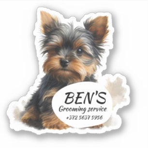 Pegatina Dog Groomer Service Mascota de cachorro migado