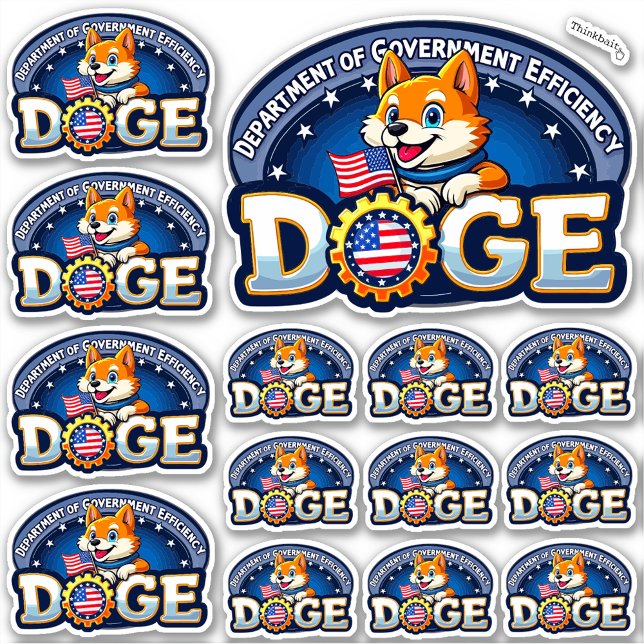 Pegatina DOGE Departamento de Eficiencia Gubernamental Viny (Subido por el creador)