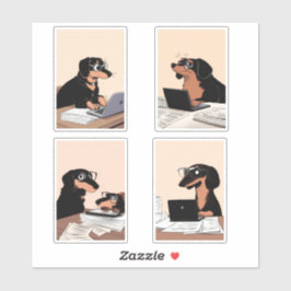 Pegatina Doggos empresariales en el trabajo