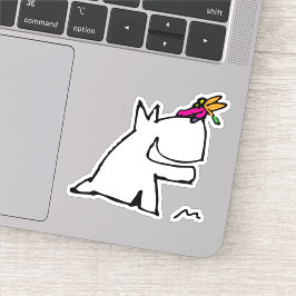 Pegatina Doggy with Dragonfly Doodle