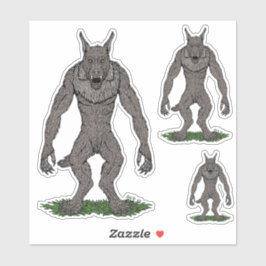 Pegatina Dogman Cryptid o Werewolf