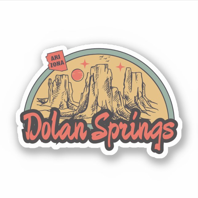 Pegatina Dolan Springs, Arizona (Anverso)