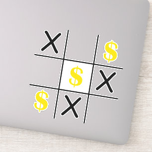 Pegatina Dollar Tic Tac Toe