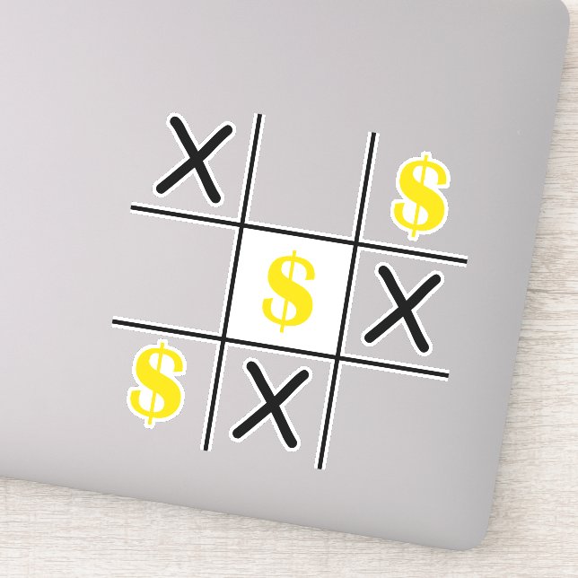 Pegatina Dollar Tic Tac Toe (Detalle)