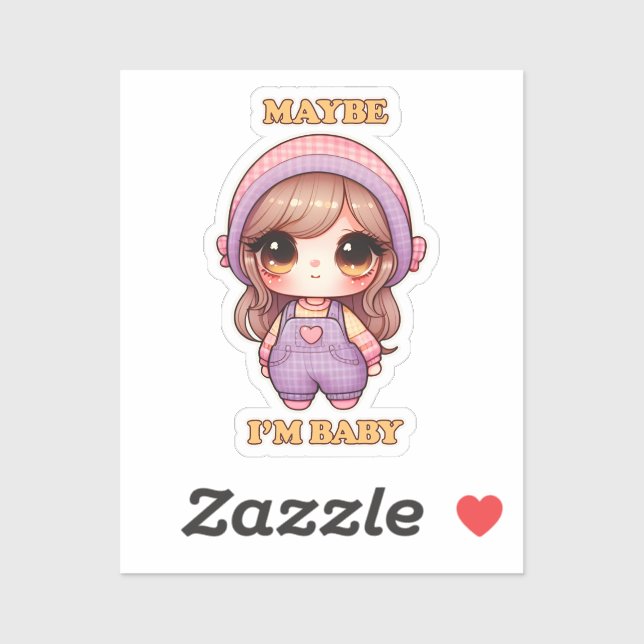 Pegatina Dolly Chica Tal vez soy bebé (Hoja)