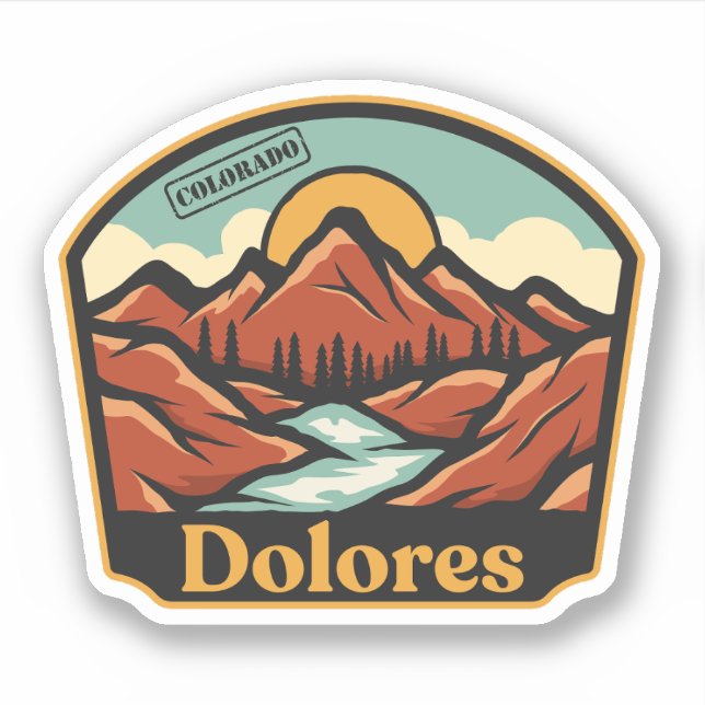Pegatina Dolores, Colorado (Anverso)