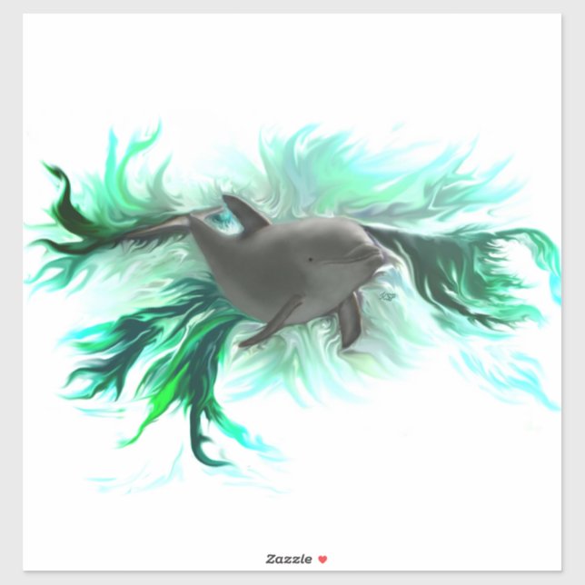 Pegatina Dolphin Baby (Hoja)