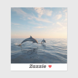 Pegatina Dolphin love