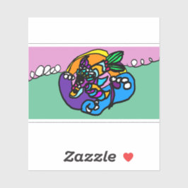 Pegatina Dolphin wave 