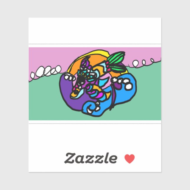 Pegatina Dolphin wave  (Hoja)