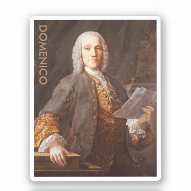 Pegatina Domenico Scarlatti (Anverso)
