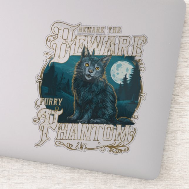 Pegatina Domingo Gótico Victoriano: Misteriosa noche (Detalle)