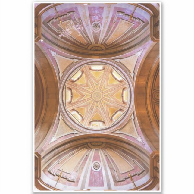 Pegatina Domo barroco de la iglesia Santo Antonio de Lisboa (Anverso)