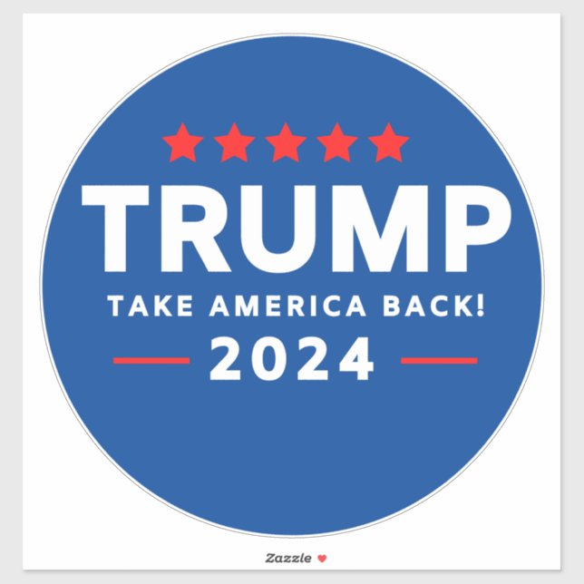 Pegatina Donald Trump 2024 recuperó a Estados Unidos (Hoja)