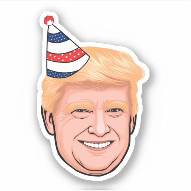 PEGATINA DONALD TRUMP CUMPLEAÑOS (Anverso)