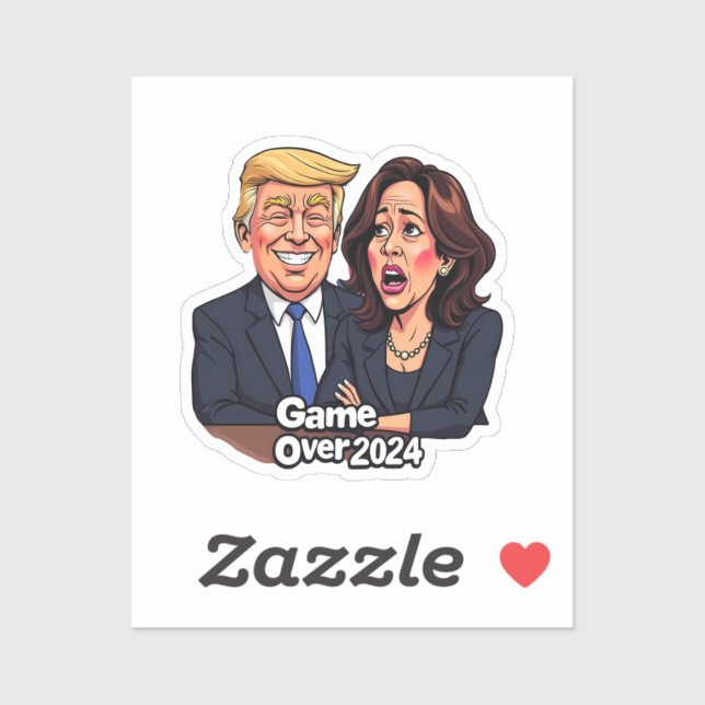Pegatina Donald Trump Kamala harris (Hoja)