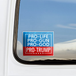 Pegatina Donald Trump pro-vida-juego pro-Dios-Trump