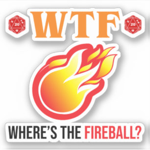 Pegatina ¿Dónde está la bola de fuego?