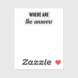 Pegatina ¿Dónde Están Las Respuestas: Investigador Del Solv