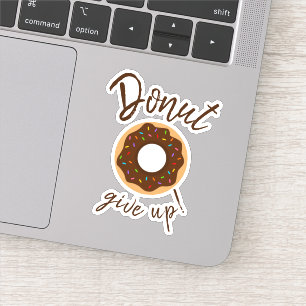 Pegatina Donut Abandonar El Chocolate Con Ropa De Arcoiris