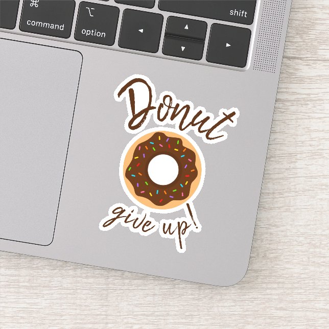 Pegatina Donut Abandonar El Chocolate Con Ropa De Arcoiris (Detalle)