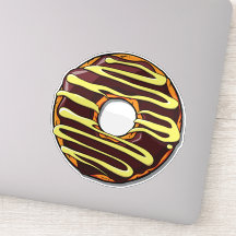 Donut de chocolate, anillos, escarcha, glaseado, h