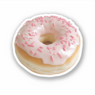 Pegatina Donut rosado con espolvorines