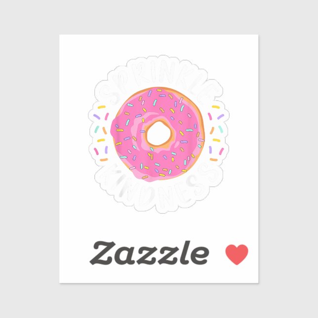 Pegatina Donut Sprinkle Kindness Chicas graciosas (Hoja)