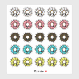 Pegatina Donuts con diferentes heladas y rociadores