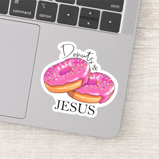Pegatina Donuts y Jesús (Detalle)