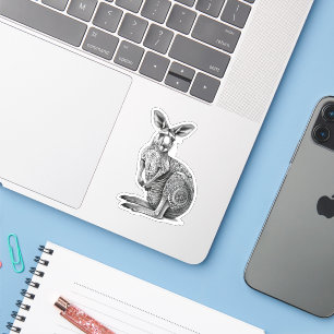 Pegatina Doodle art Kangaroo