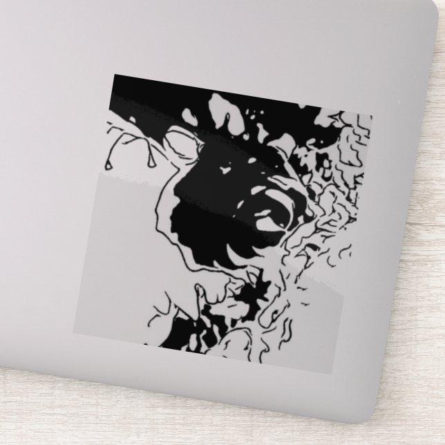 Pegatina Doodle de flores (Detalle)