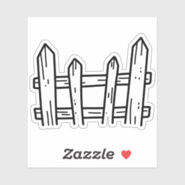 Pegatina Doodle de valla de jardín