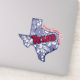 Pegatina Doodles florales de Texas Vinyl Decal