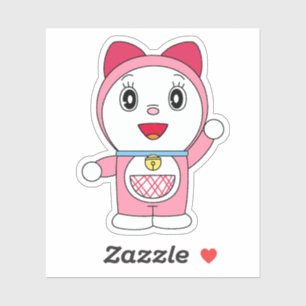 Pegatina Dorami Doraemon Anime Fanart Rosa