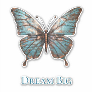 Pegatina Dorea de mariposa azul,