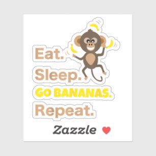 Pegatina Dorman, duerman, plátanos, repiten un divertido mo