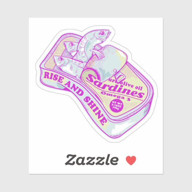 PEGATINA DORMIR SARDINAS RISE Y SHINE (Hoja)