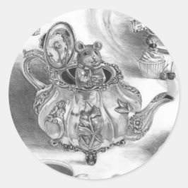 Pegatina Dormouse Alicia, Pegatina de la tierra de