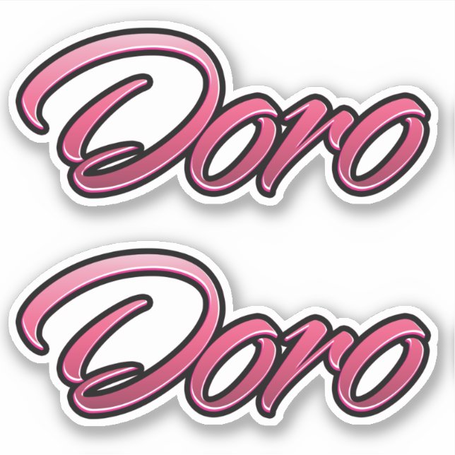 Pegatina Doro faded pink Aufkleber Sticker Stickerset (Anverso)