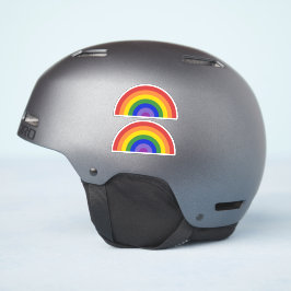 Pegatina Dos brillantes orgullo arcoiris LGBTQ