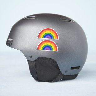 Pegatina Dos brillantes orgullo arcoiris LGBTQ