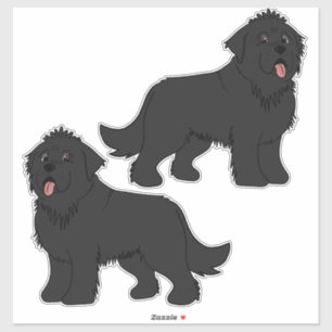 Pegatina Dos humedales negros sólidos