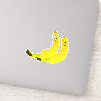 Pegatina Dos lindos personajes bananeros