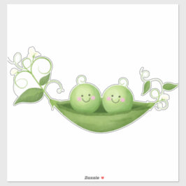 Pegatina Dos margaritas en un podo