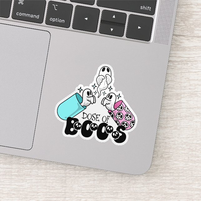 Pegatina Dosis de Boos Halloween Medical (Detalle)
